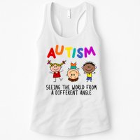 Autism Seeing The World From A Different Angle Cartoon Womens Tank Top