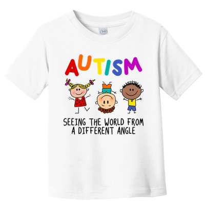 Autism Seeing The World From A Different Angle Cartoon Toddler T-Shirt