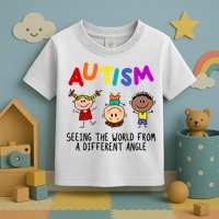 Autism Seeing The World From A Different Angle Cartoon Toddler T-Shirt
