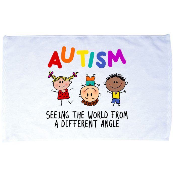 Autism Seeing The World From A Different Angle Cartoon Microfiber Hand Towel