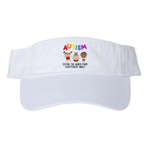 Autism Seeing The World From A Different Angle Cartoon Valucap Bio-Washed Visor