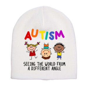 Autism Seeing The World From A Different Angle Cartoon Short Acrylic Beanie