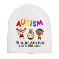Autism Seeing The World From A Different Angle Cartoon Short Acrylic Beanie
