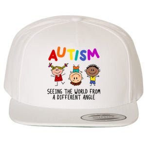 Autism Seeing The World From A Different Angle Cartoon Wool Snapback Cap