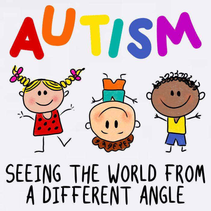 Autism Seeing The World From A Different Angle Cartoon Kids T-Shirt