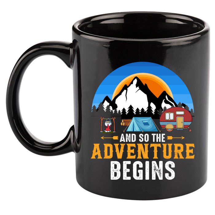 And So The Adventure Begins Camping 11oz C Handle Ceramic Mug