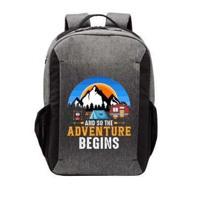And So The Adventure Begins Camping Vector Backpack