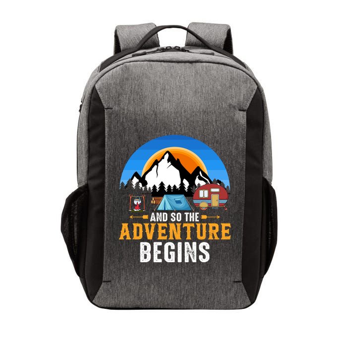 And So The Adventure Begins Camping Vector Backpack