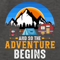 And So The Adventure Begins Camping Vector Backpack