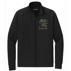 Autism Seeing The World From Different Angles Funny Gift Stretch Full-Zip Cadet Jacket