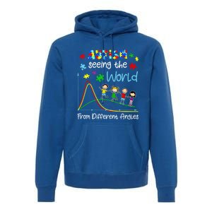 Autism Seeing The World From Different Angles Funny Gift Premium Hoodie