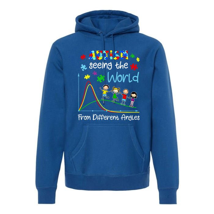 Autism Seeing The World From Different Angles Funny Gift Premium Hoodie