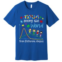 Autism Seeing The World From Different Angles Funny Gift Premium T-Shirt