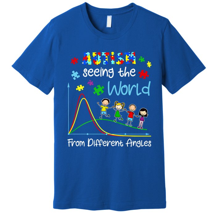 Autism Seeing The World From Different Angles Funny Gift Premium T-Shirt