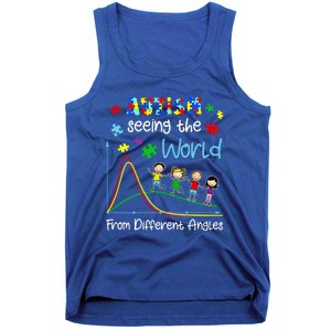 Autism Seeing The World From Different Angles Funny Gift Tank Top