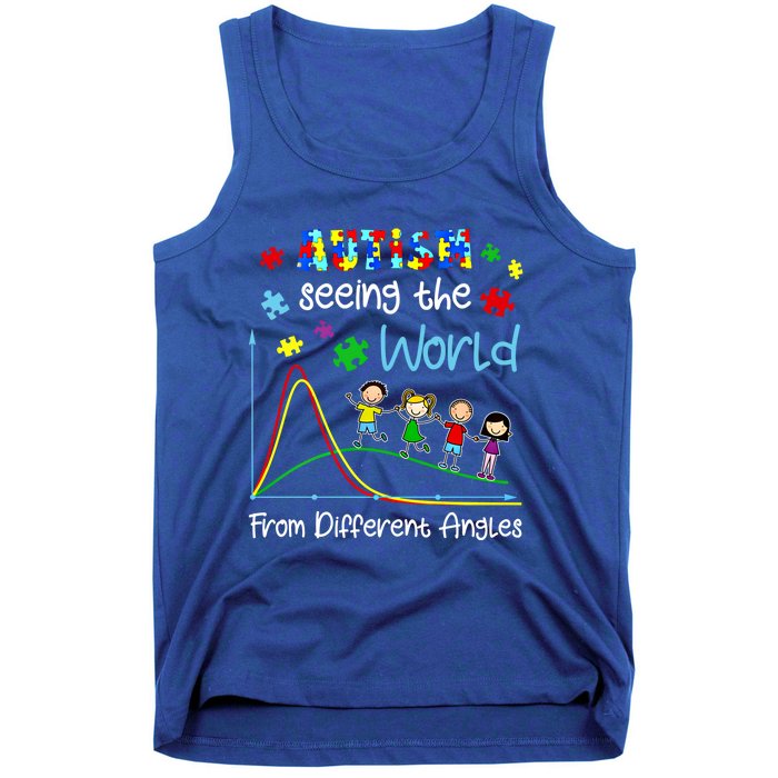 Autism Seeing The World From Different Angles Funny Gift Tank Top