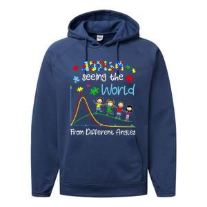 Autism Seeing The World From Different Angles Funny Gift Performance Fleece Hoodie