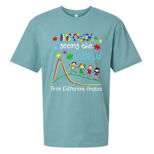 Autism Seeing The World From Different Angles Funny Gift Sueded Cloud Jersey T-Shirt