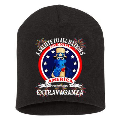 A Salute To All Nations But Mostly America Short Acrylic Beanie