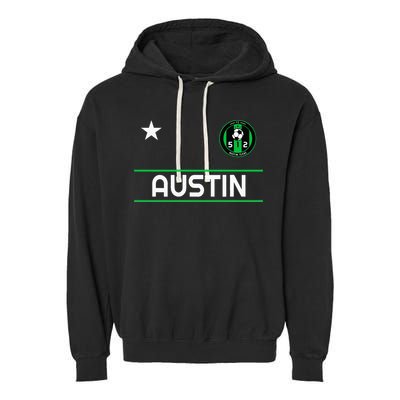 Austin Soccer Team Jersey Mini 512 Badge Garment-Dyed Fleece Hoodie