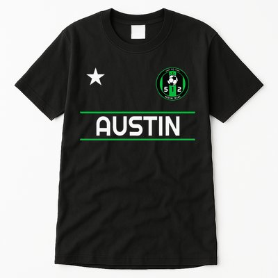 Austin Soccer Team Jersey Mini 512 Badge Tall T-Shirt
