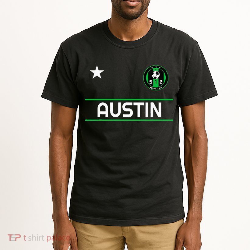 Austin Soccer Team Jersey Mini 512 Badge Tall T-Shirt