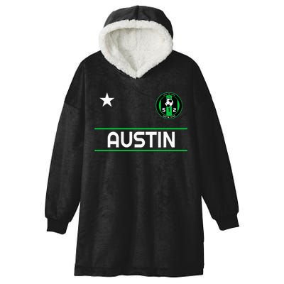 Austin Soccer Team Jersey Mini 512 Badge Hooded Wearable Blanket