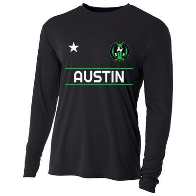 Austin Soccer Team Jersey Mini 512 Badge Cooling Performance Long Sleeve Crew