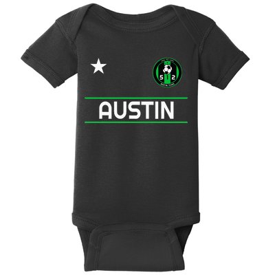 Austin Soccer Team Jersey Mini 512 Badge Baby Bodysuit