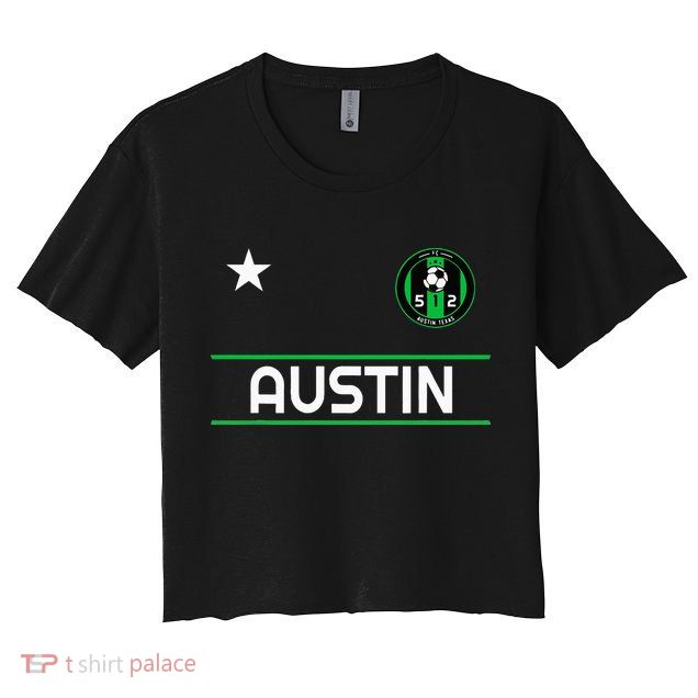 Austin Soccer Team Jersey Mini 512 Badge Crop Top