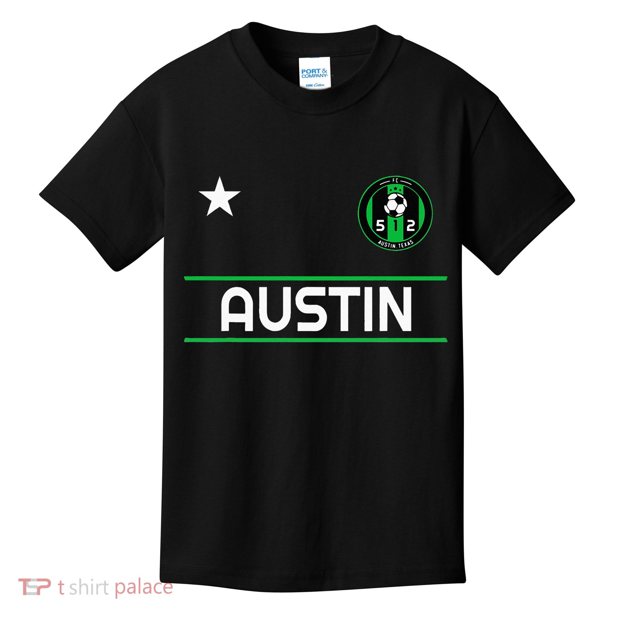 Austin Soccer Team Jersey Mini 512 Badge Kids T-Shirt
