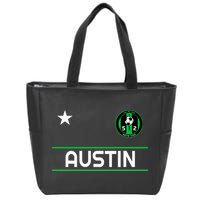 Austin Soccer Team Jersey Mini 512 Badge Zip Tote Bag