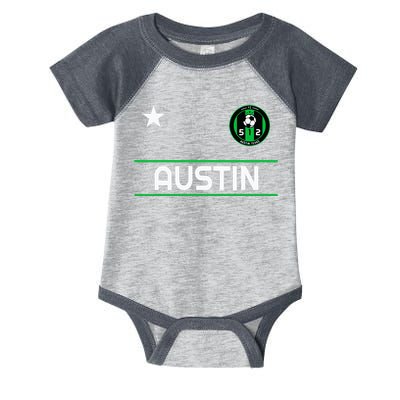 Austin Soccer Team Jersey Mini 512 Badge Infant Baby Jersey Bodysuit