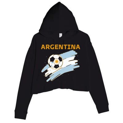 Argentina Soccer Toddler Ball Flag Crop Fleece Hoodie