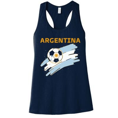 Argentina Soccer Toddler Ball Flag Women's Racerback Tank