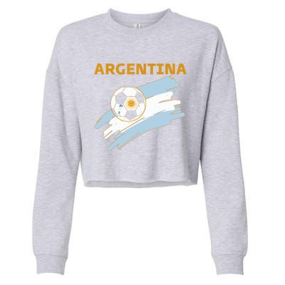 Argentina Soccer Toddler Ball Flag Cropped Pullover Crew