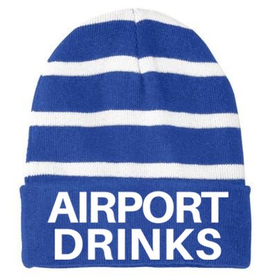 Airport S Tee Road Warrior Trip Frequent Flyer Great Gift Striped Beanie with Solid Band