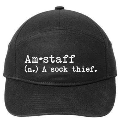 A Sock Thief American Staffordshire Terrier Dog 7-Panel Snapback Hat
