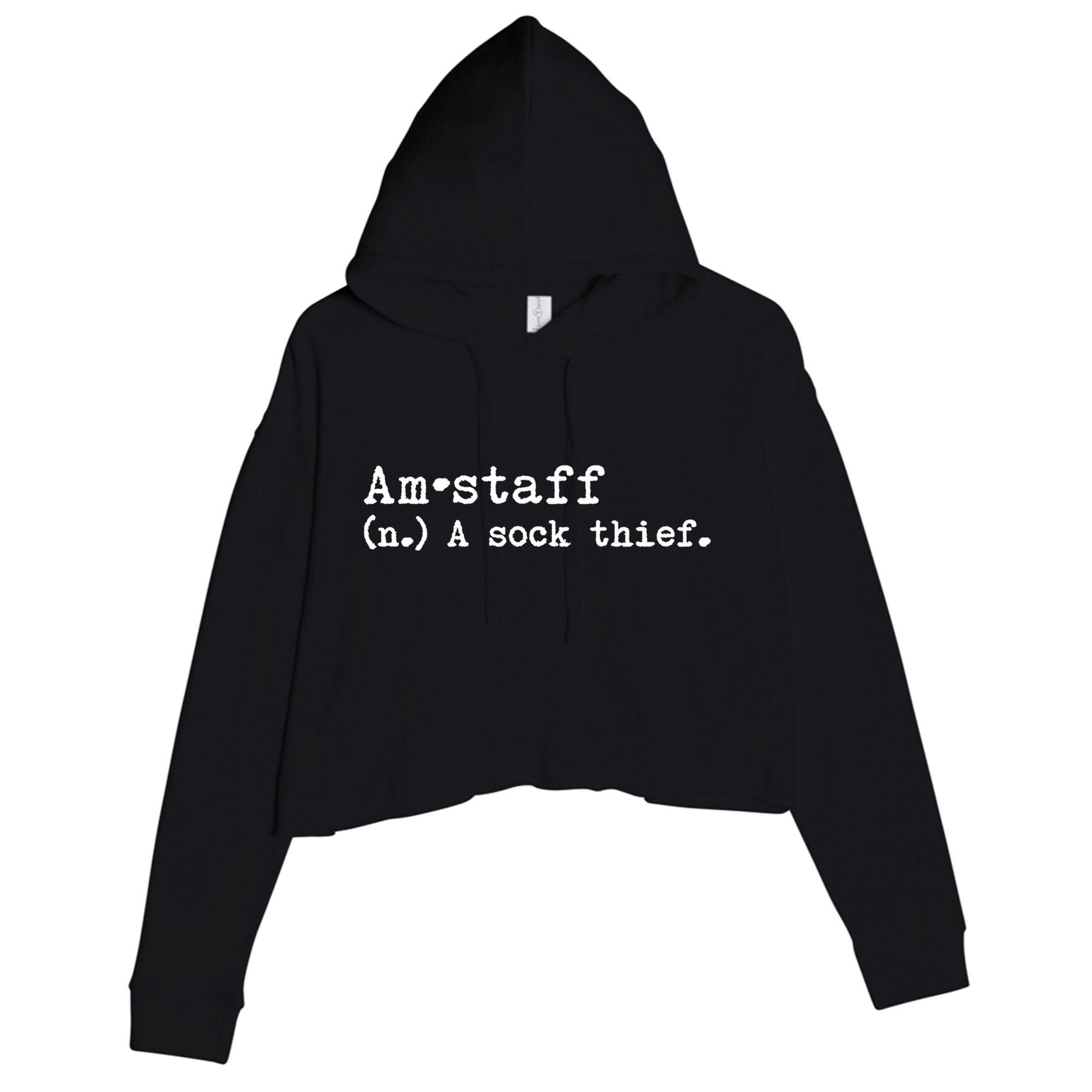 A Sock Thief American Staffordshire Terrier Dog Crop Fleece Hoodie
