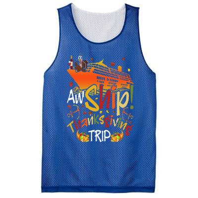 Aw Ship Thanksgiving Trip Cruise Matching Family Vacation Mesh Reversible Basketball Jersey Tank