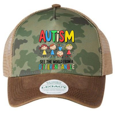 Autism Seeing The World From A Different Angle Autism Legacy Tie Dye Trucker Hat