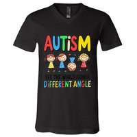 Autism Seeing The World From A Different Angle Autism V-Neck T-Shirt