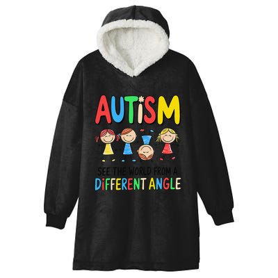 Autism Seeing The World From A Different Angle Autism Hooded Wearable Blanket