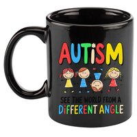 Autism Seeing The World From A Different Angle Autism 11oz C Handle Ceramic Mug