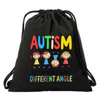 Autism Seeing The World From A Different Angle Autism Drawstring Bag