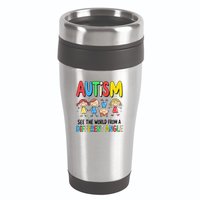 Autism Seeing The World From A Different Angle Autism 16oz Travel Tumbler