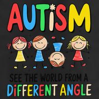 Autism Seeing The World From A Different Angle Autism Large Microfiber Waffle Golf Towel