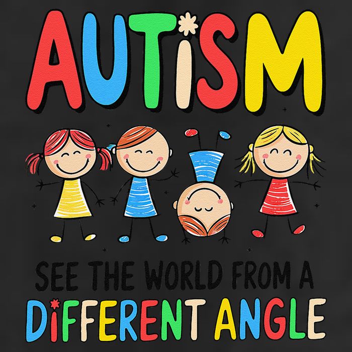 Autism Seeing The World From A Different Angle Autism Large Microfiber Waffle Golf Towel