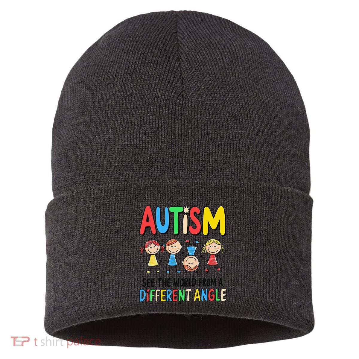 Autism Seeing The World From A Different Angle Autism Sustainable Knit Beanie