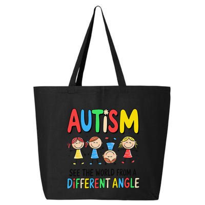 Autism Seeing The World From A Different Angle Autism 25L Jumbo Tote